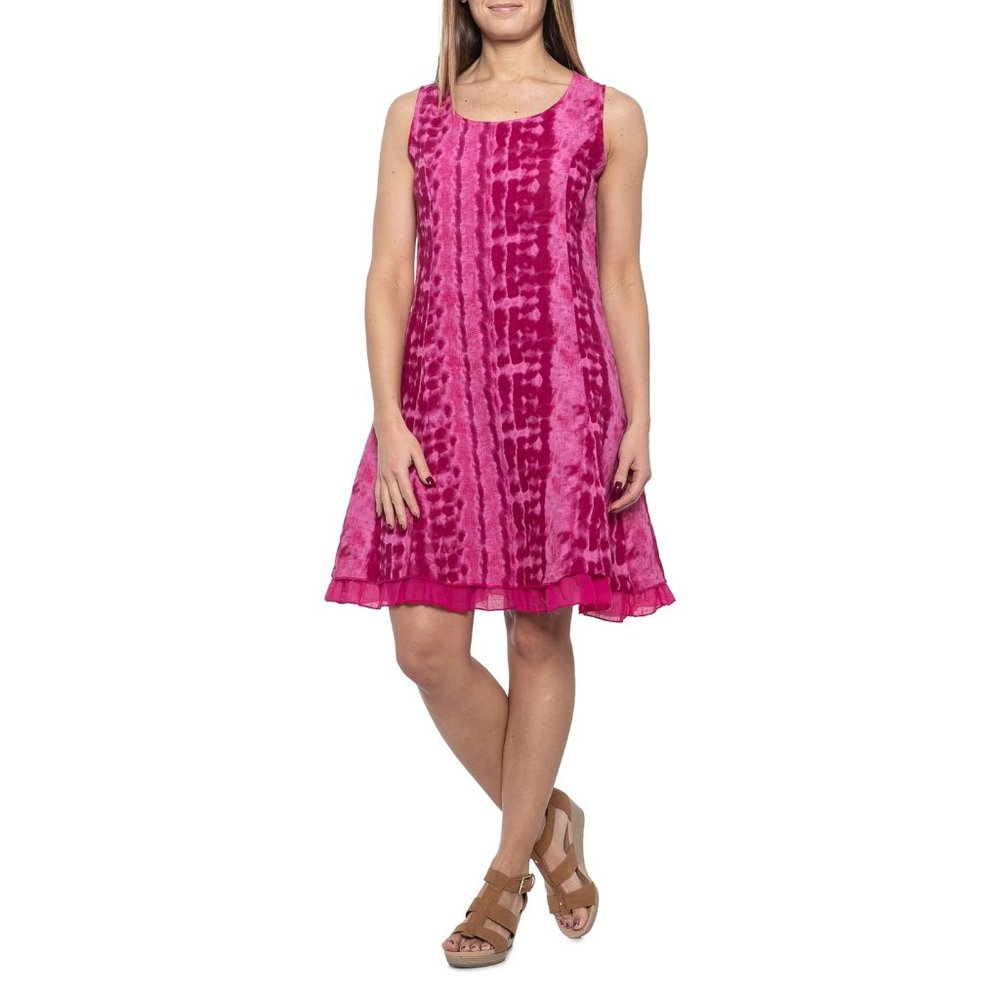 NWT ALLEGRA MASETTI Tie Dye Linen Dress